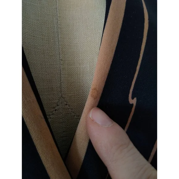 Vtg 70s Faux Wrap Dress - Picture 7 of 10